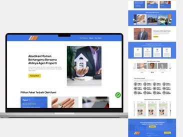 Preview tampilan template website untuk Agen Properti V1