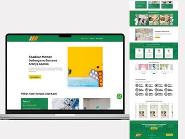 Preview tampilan template website untuk Apotik V1