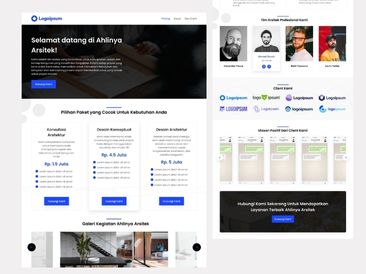 Preview tampilan template website untuk Jasa Arsitek V3