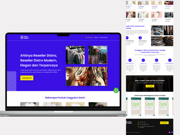 Preview tampilan template website untuk Reseller Baju Thrift V2
