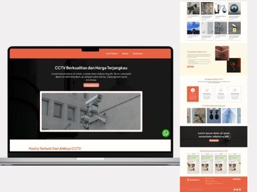 Preview tampilan template website untuk CCTV V1