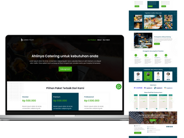 Preview tampilan template website untuk Catering V2