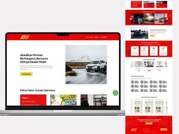 Preview tampilan template website untuk Dealer Mobil V1
