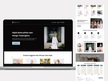 Preview tampilan template website untuk Hijab Fashion V2