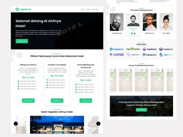 Preview tampilan template website untuk Jasa Hotel V3