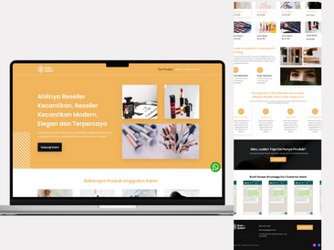 Preview tampilan template website untuk Reseller Kecantikan V2