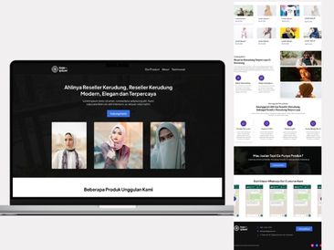 Preview tampilan template website untuk Reseller Kerudung V1