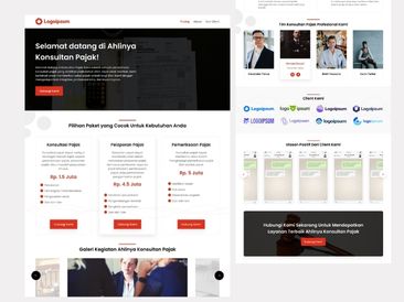 Preview tampilan template website untuk Jasa Konsultan Pajak V3