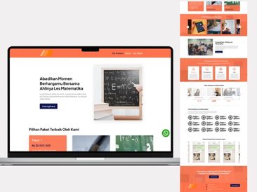 Preview tampilan template website untuk Les Matematika V1