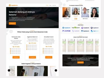 Preview tampilan template website untuk Jasa Notaris V3