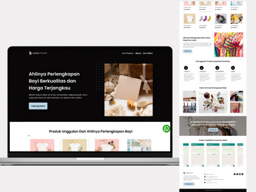 Preview tampilan template website untuk Toko Perlengkapan Bayi V2