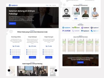 Preview tampilan template website untuk Jasa Psikolog V3