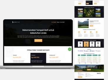 Preview tampilan template website untuk Rekomendasi Tempat Golf V2