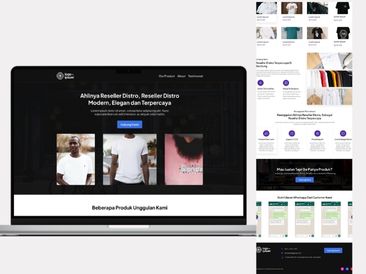 Preview tampilan template website untuk Reseller Baju Distro V1