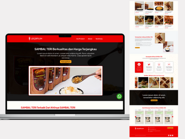 Preview tampilan template website untuk Sambal Teri V1