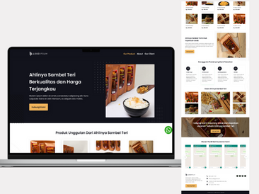 Preview tampilan template website untuk Sambel Teri V2