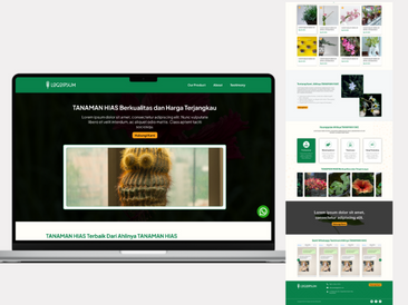 Preview tampilan template website untuk Tanaman Hias V1