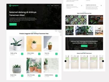 Preview tampilan template website untuk Produk Tanaman Hias V3