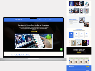 Preview tampilan template website untuk Toko HP V1