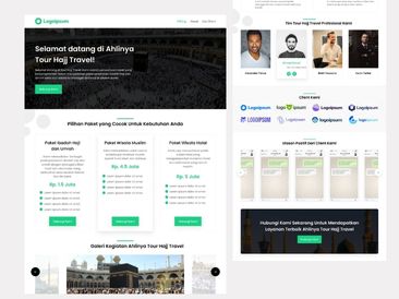 Preview tampilan template website untuk Jasa Tour Hajj & Travel V3