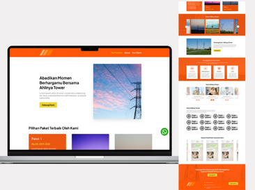Preview tampilan template website untuk Tower V1