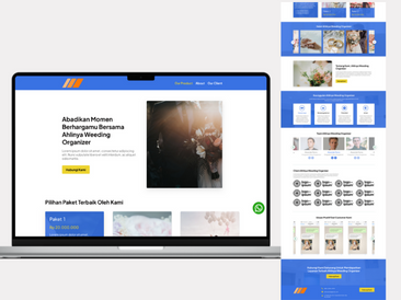 Preview tampilan template website untuk Wedding Organizer V1