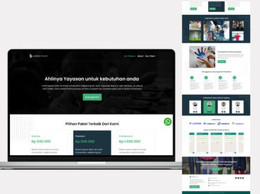 Preview tampilan template website untuk Yayasan V2